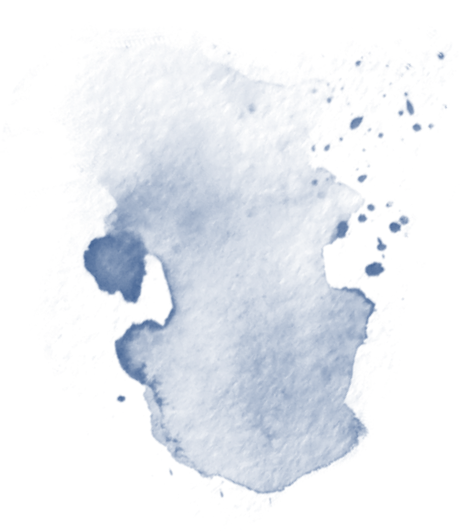 Blue Ink Splash Illustration 