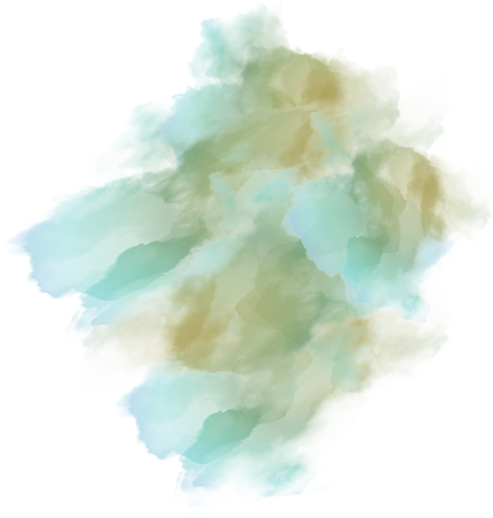 Brown light blue splash watercolor element